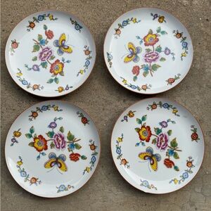 vintage Estee Lauder Chinoiserie porcelain plates set of 4
